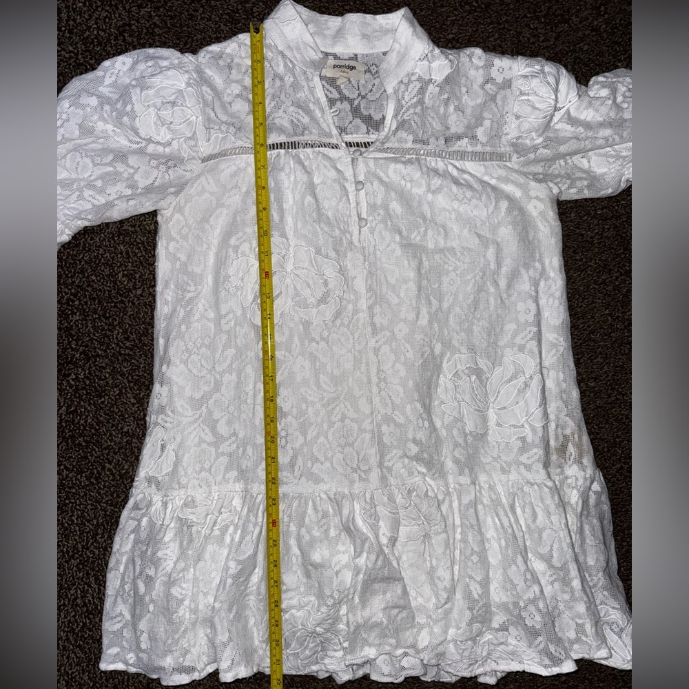 Anthropologie Porridge Tiered Lace Tunic Dress - Picture 13 of 14